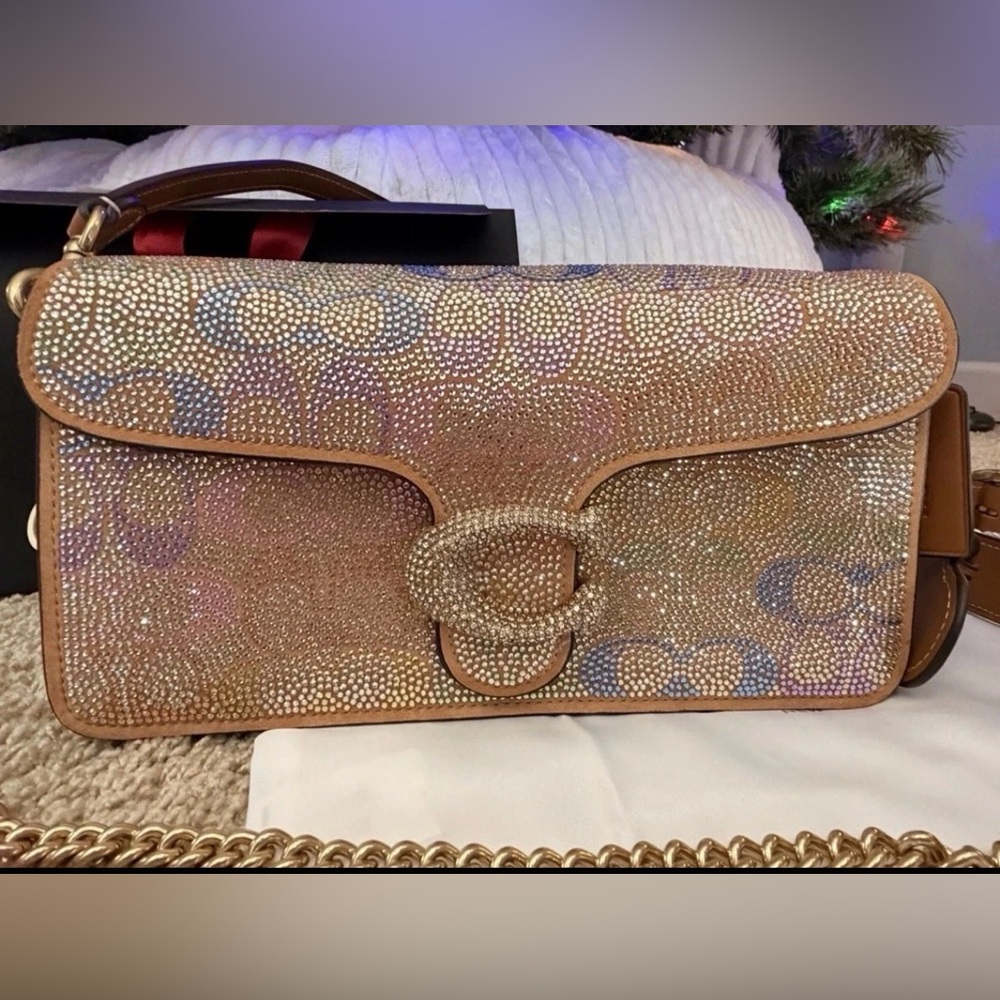 Coach Rainbow Crystal Tabby 26.